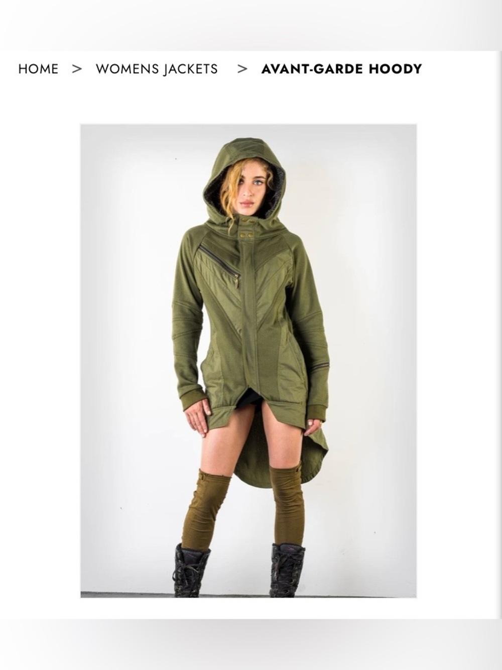 Hoody Jacket - Olive Green - Picture 2 of 13
